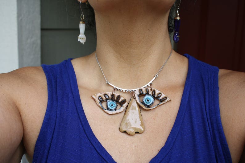 Face necklace Etsy
