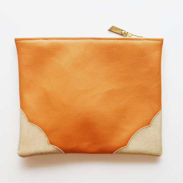 RESERVED for Tracy /45% off COCO / Scalloped  clutch - Ready to Ship-Spring Sale