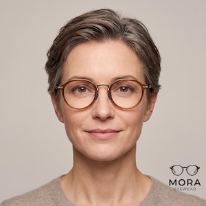 Oval Glasses Frames for Women, Vintage Crown Titanium Eye Glass Frames, Lightweight Retro Oval Eyeglasses, Prescription-Ready
