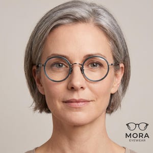 Vintage Round Glasses, Retro Tortoise Acetate Rim, Lightweight Titanium Temples, Unisex Prescription-Ready Frame