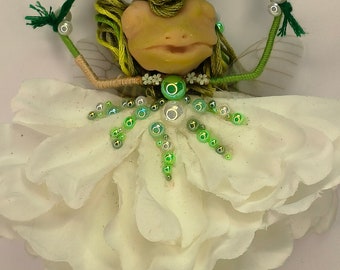 Froggie Flower fairy, hanging decoration