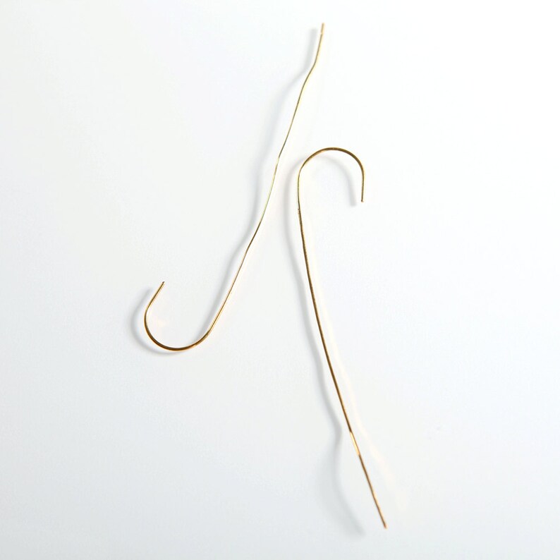 Statement Jewelry Boho Earring Modern Earrings Long Earrings Unique Earrings Gold Statement Earrings Long Wire Earrings Gold Earrings