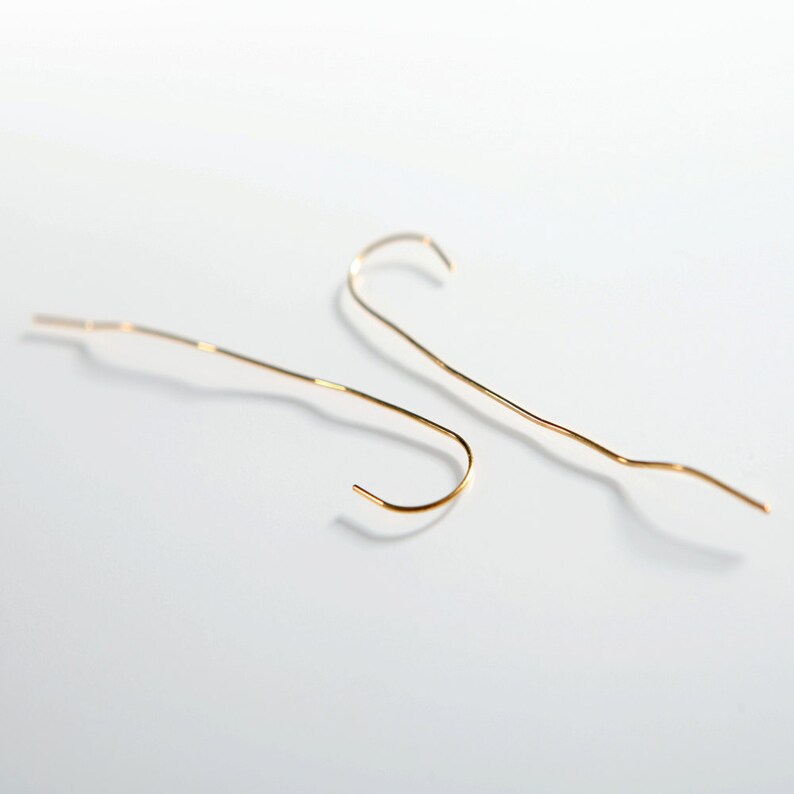 Statement Jewelry Boho Earring Modern Earrings Long Earrings Unique Earrings Gold Statement Earrings Long Wire Earrings Gold Earrings