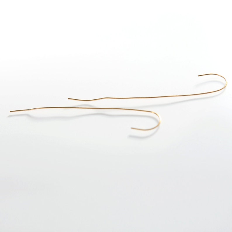 Statement Jewelry Boho Earring Modern Earrings Long Earrings Unique Earrings Gold Statement Earrings Long Wire Earrings Gold Earrings