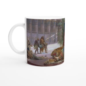 Keramisk mugg "Kleopatra testar gift på dömda fångar" av Alexandre Cabanel