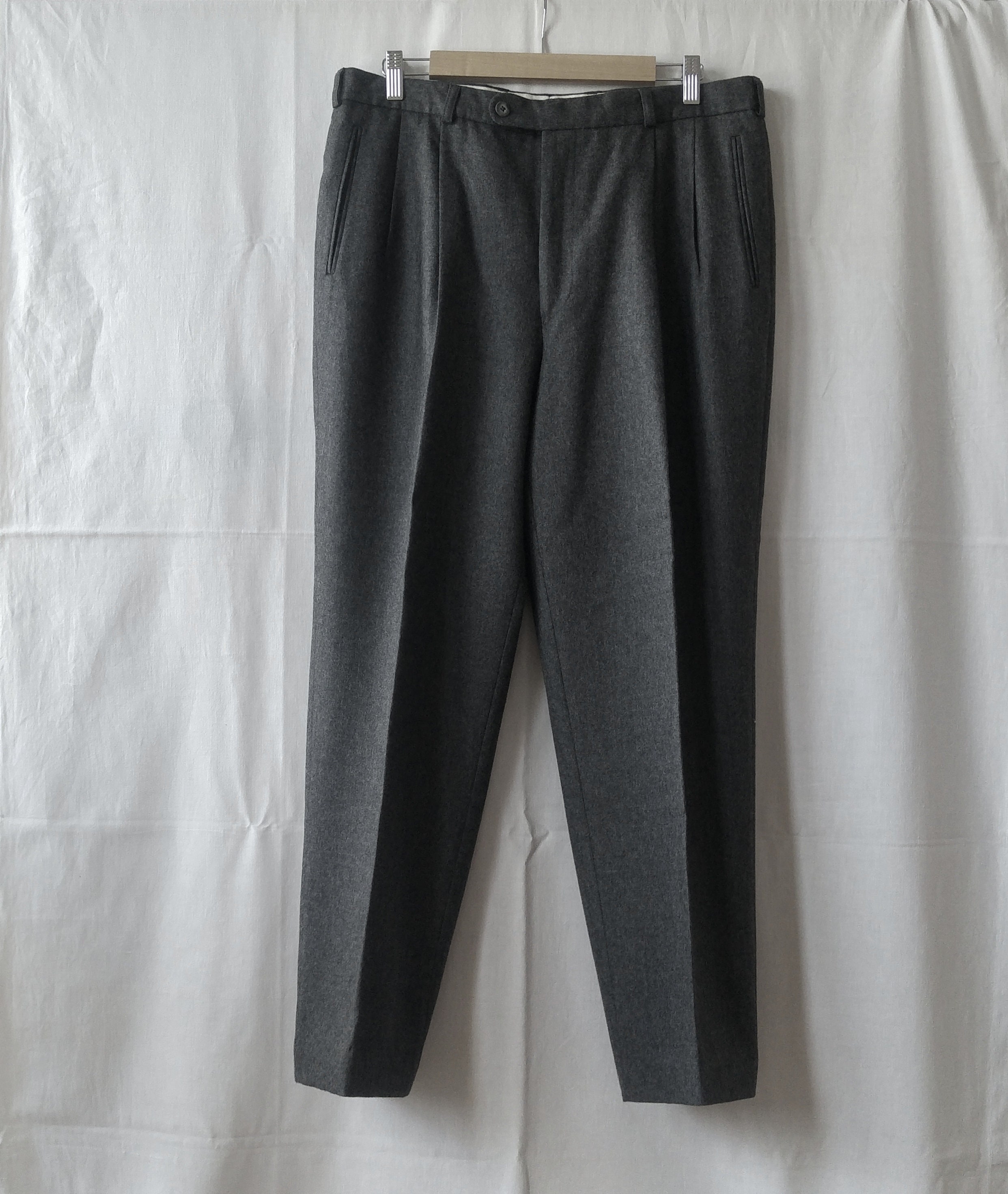 Gray Vintage Pants 90s Wool Trousers Dress | Men Mens Classic High