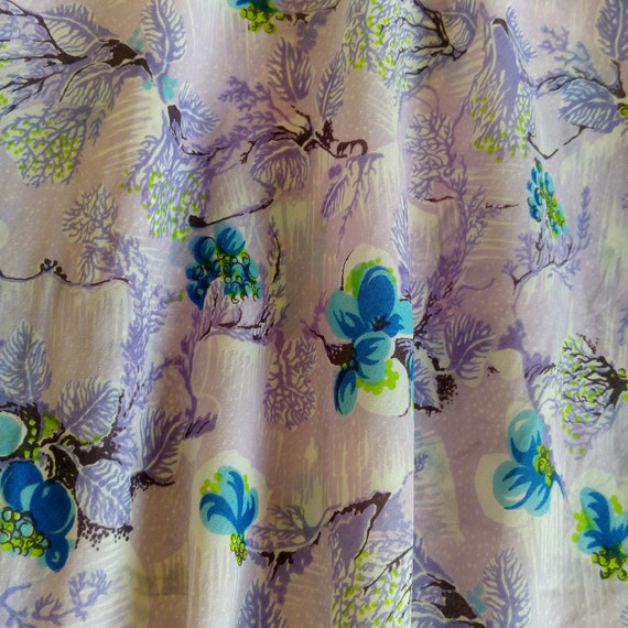 Vintage dress straps 70s handmade lavender midi d… - image 10