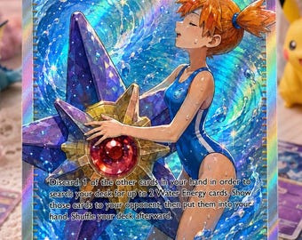 Misty's Tears Pokémonkorttränare Waifu samlarpresent/display