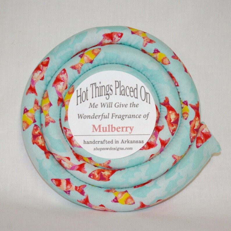 Scented Round Hot Pad Fabric Trivet Etsy