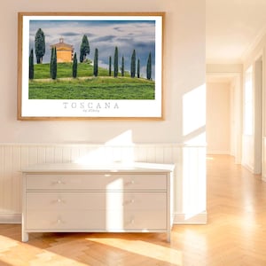 Tuscany Italy Wall Art Vitaleta Chapel Toskana Poster Val dOrcia Kapelle Kirche Zypressen Digitaler Download