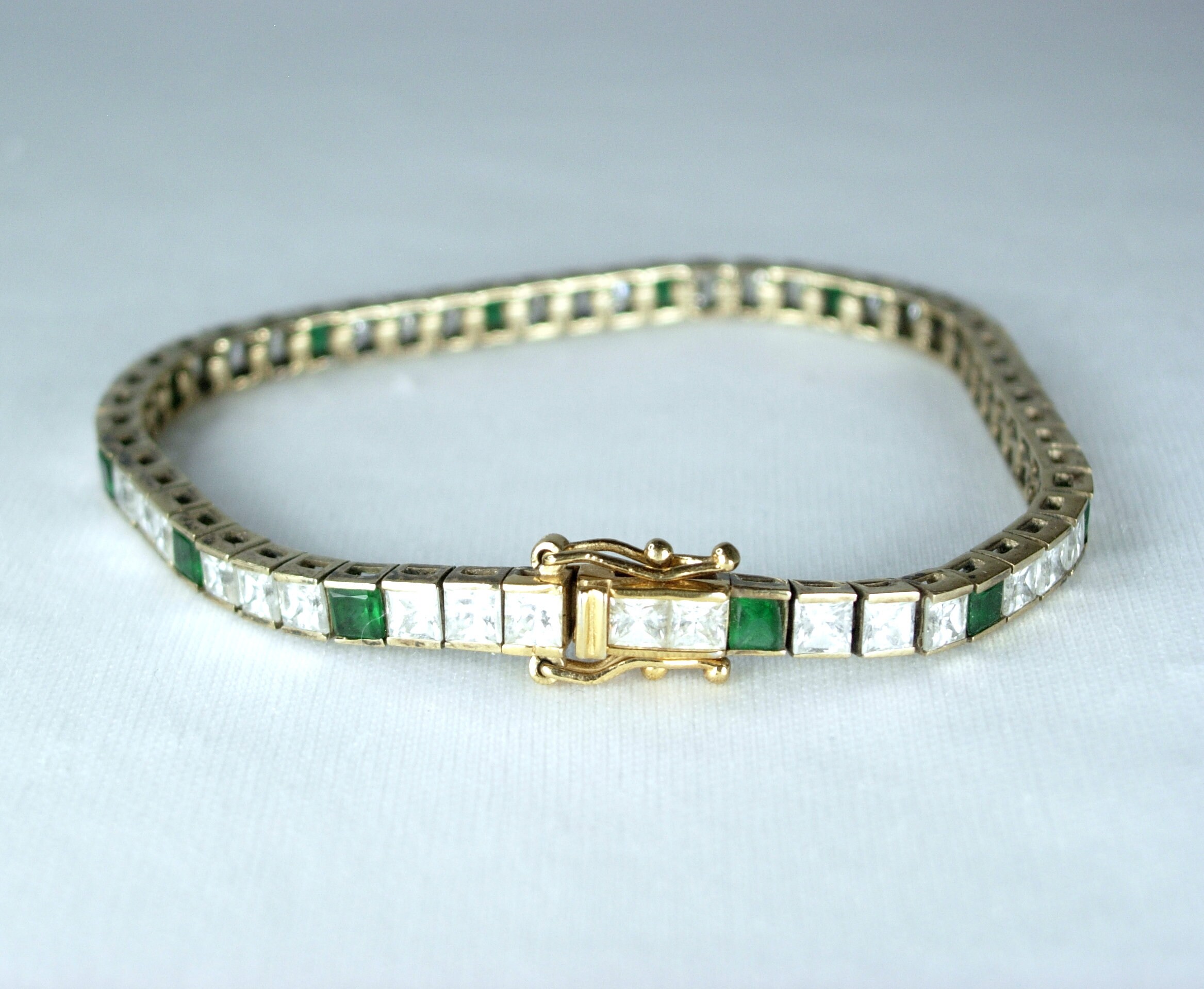 フェイクエメラルド クリアCZ キュービックジルコニア ヴィンテージ