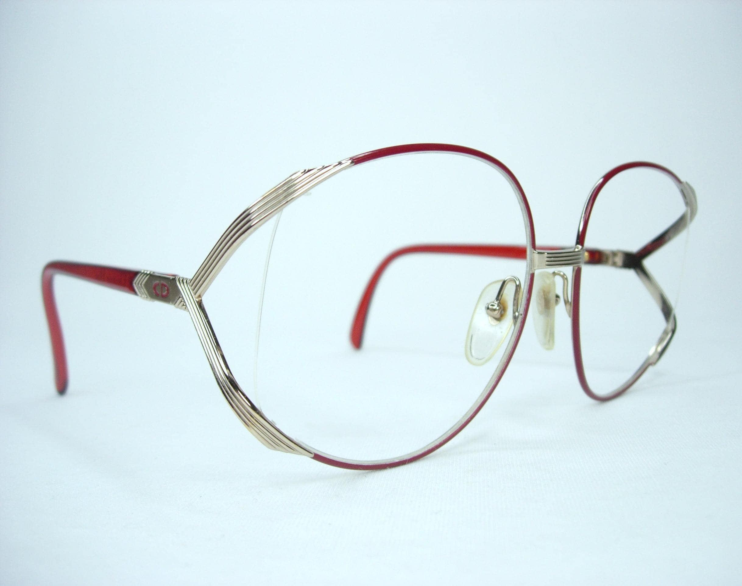 Christian Dior New Old Stock (NOS) Red Gold Butterfly Optyl 