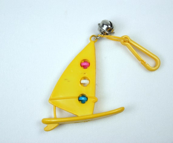 Plastic Bell Charm True Vintage Windsurfing Sailb… - image 2