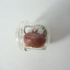 Vintage Brown Football Woolworth Gumball Cracker Jack Plastic Charm Vending Machine Prize New Old Stock in Original Capsule Hong Kong