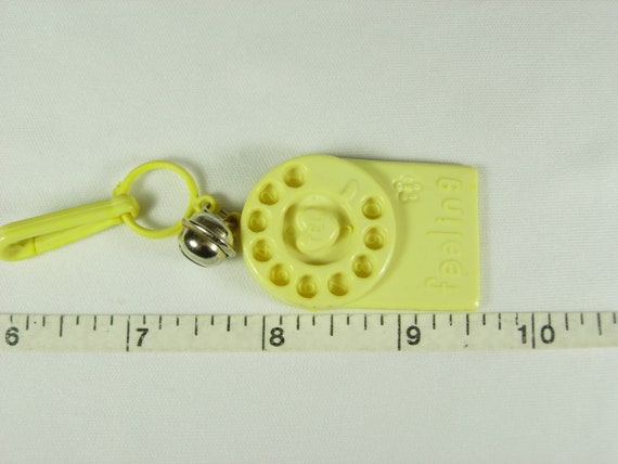 Plastic Bell Charm True Vintage Rotary Dial Old F… - image 3