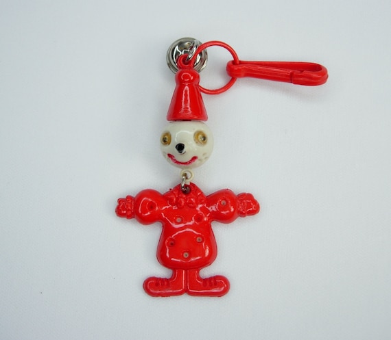 Plastic Bell Charm True Vintage Creepy Googly Eyed