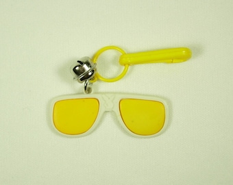 Plastic Bell Charm True Vintage Yellow Playboy Sunglasses Retro Kitsch Nostalgic 80s Fad