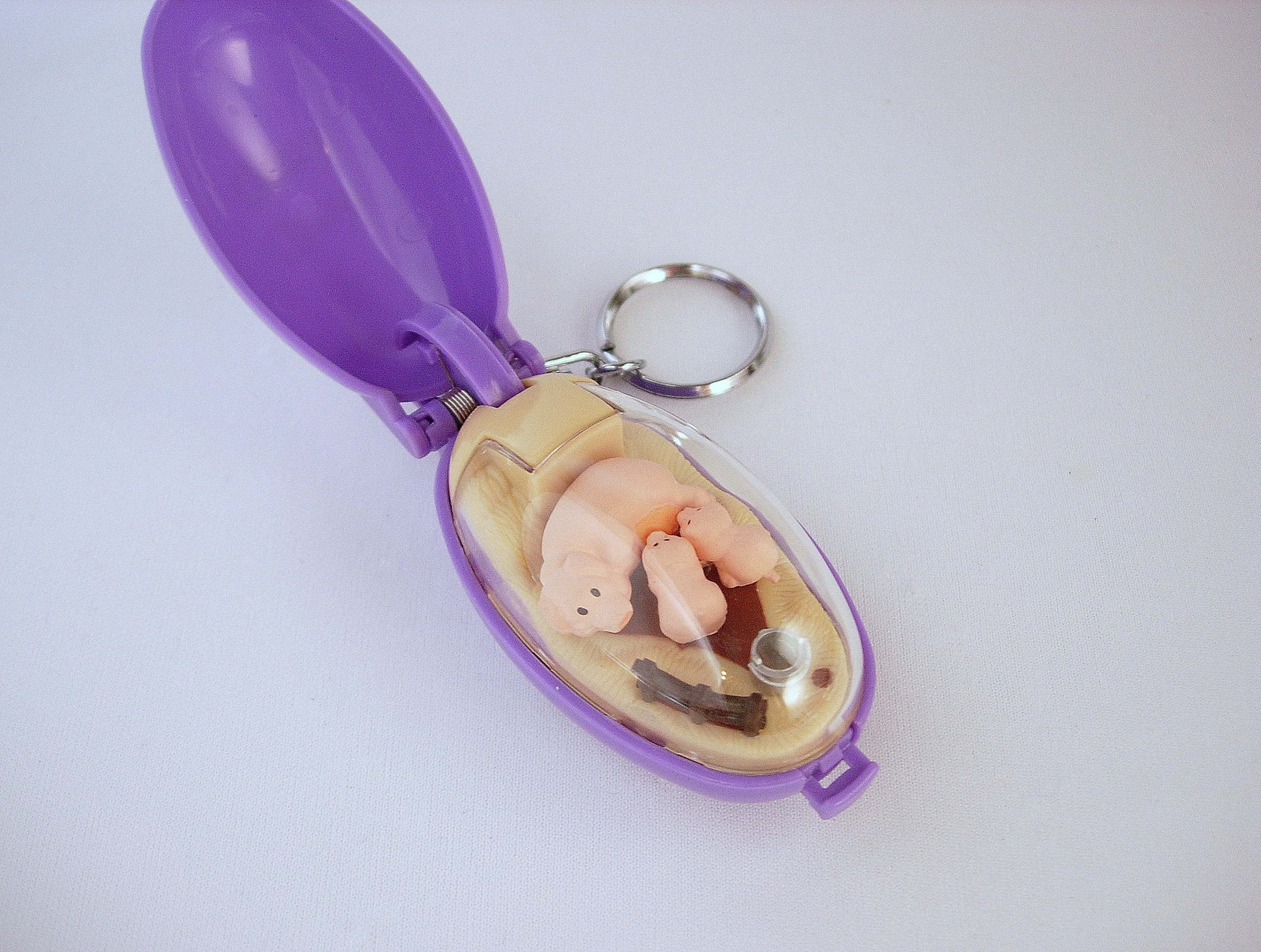 Takara Pocket Critters Vintage 1993 Keychain Not Working Oink Oink