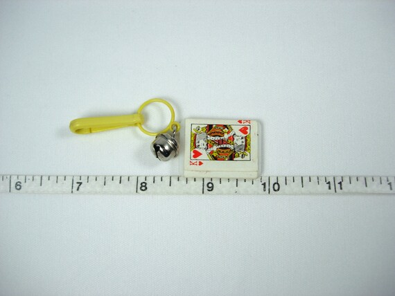 Plastic Bell Charm True Vintage King of Hearts Pl… - image 3