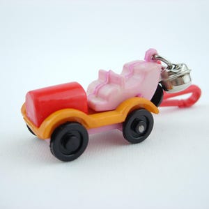 Plastic Bell Charm True Vintage Colorful Jeep Dimensional Nostalgic 80s Fad