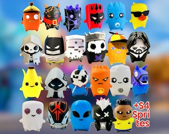 3D Printed Sprite Figurines | Gaming Desk Decor | Collectible PLA Models