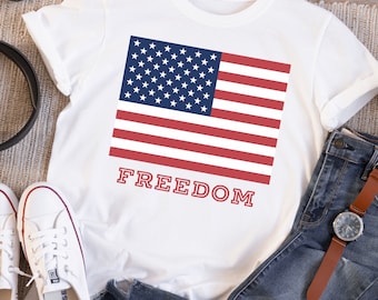 Freedom T-Shirt, Patriotic Shirt, Independence T-Shirt, American Flag Shirt, USA Shirt, Patriot Shirt. USA Flag Men T Shirt, American Tee