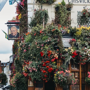 London Bar Art with The Churchill Arms Pub