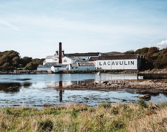 Whisky Art Print with Lagavulin Islay Scotland Distillery
