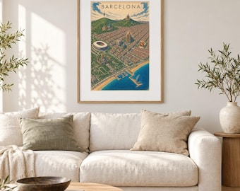 Custom Illustrated City Map Print, Personalized City Map Wall Art, Your Hometown Poster, Digital Download Gift, Vintage or Color Map