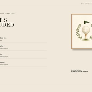 Tee Time Golf Nursery Print, Vintage Golf Flag Wall Art, Preppy Baby Boy Decor, Printable Download image 7