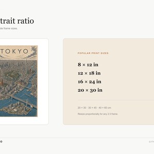 Tokyo Illustrated City Map, Vintage and Color Tokyo Travel Poster, Japan Wall Art, Printable Download image 7