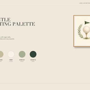 Tee Time Golf Nursery Print, Vintage Golf Flag Wall Art, Preppy Baby Boy Decor, Printable Download image 9