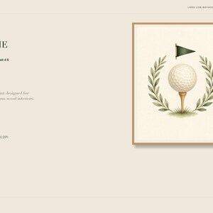 Tee Time Golf Nursery Print, Vintage Golf Flag Wall Art, Preppy Baby Boy Decor, Printable Download image 5