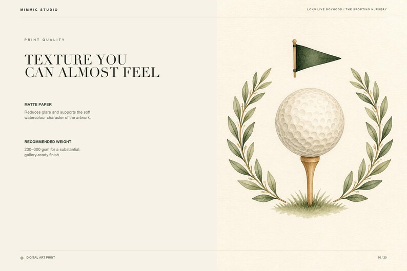 Tee Time Golf Nursery Print, Vintage Golf Flag Wall Art, Preppy Baby Boy Decor, Printable Download image 12