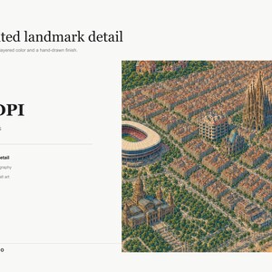 May include: An aerial illustration of a city grid featuring the text "LOOK CLOSER", "Illustrated landmark detail", "PRINT-READY", "300 DPI", "High-resolution JPG", "Crisp architectural detail", "Rich texture", "clean typography", and "MIMMIC STUDIO".