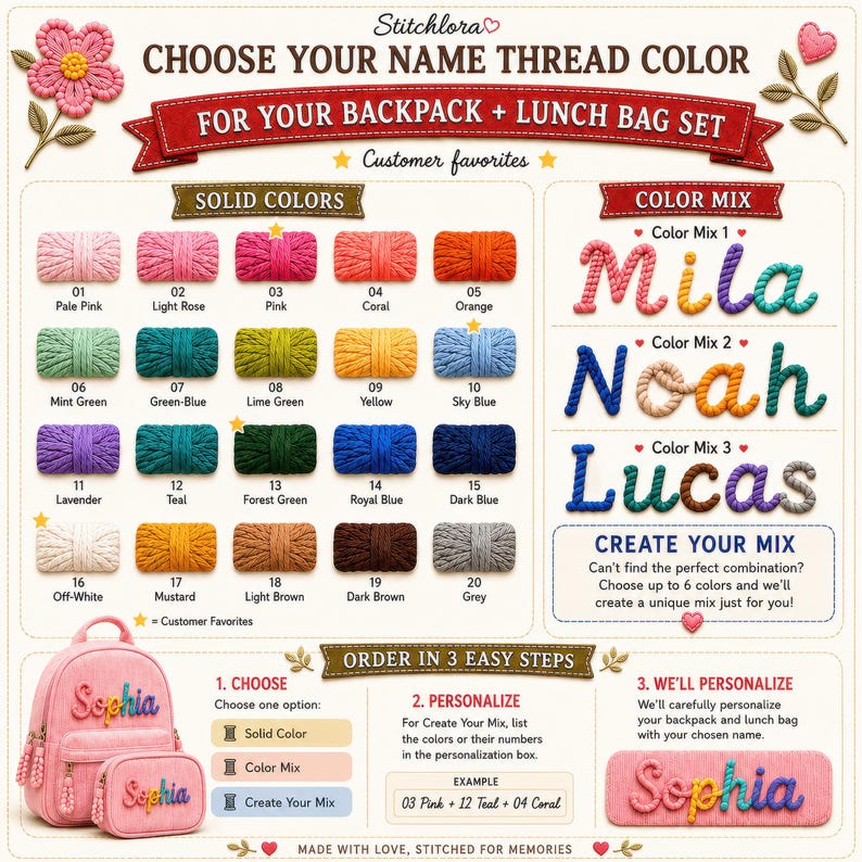 Personalized Corduroy Backpack and Lunch Bag Set, Custom Name Toddler ...
