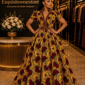 beaded ankara dresses Dress African wedding