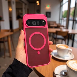 Funda magnética mate translúcida para Google Pixel 10/9 Series, cubierta delgada para carga inalámbrica.