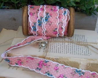 Three Yards Shabby Chic Floral Ribbon