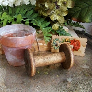 SALE---ONE Wooden Spool, Vintage Silk Spool Replica, Craft Organization, Crafts Spool, Sewing Spool, Trim/Ribbon Spool, Spools