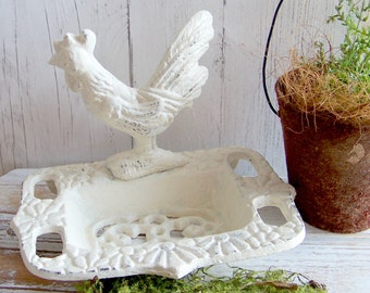145 Cast Iron Rooster Soap Dish Inventory No