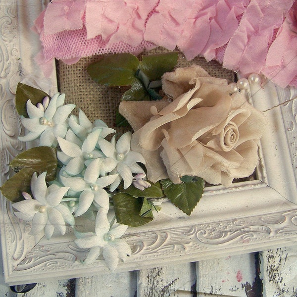Shabby Chic Premium Vintage Millinery Flowers for Craft Projects