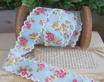 Three Yards Shabby Chic Floral Ribbon