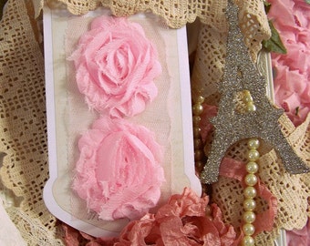 Shabby Chic Melissa Frances Fabric Roses Embellishments