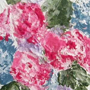 Farmhouse Original Painting, Abstract Flower Paintings, Rose Paintings, Original Acrylic Paintings, Farmhouse Decor, Shiplap