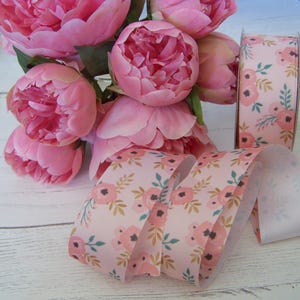 Shabby Chic Floral Ribbon, Rose Ribbon, Romantic Ribbon, Feminine Ribbon, Unwired Ribbon, Shabby Chic Supplies, Ribbons, Trims