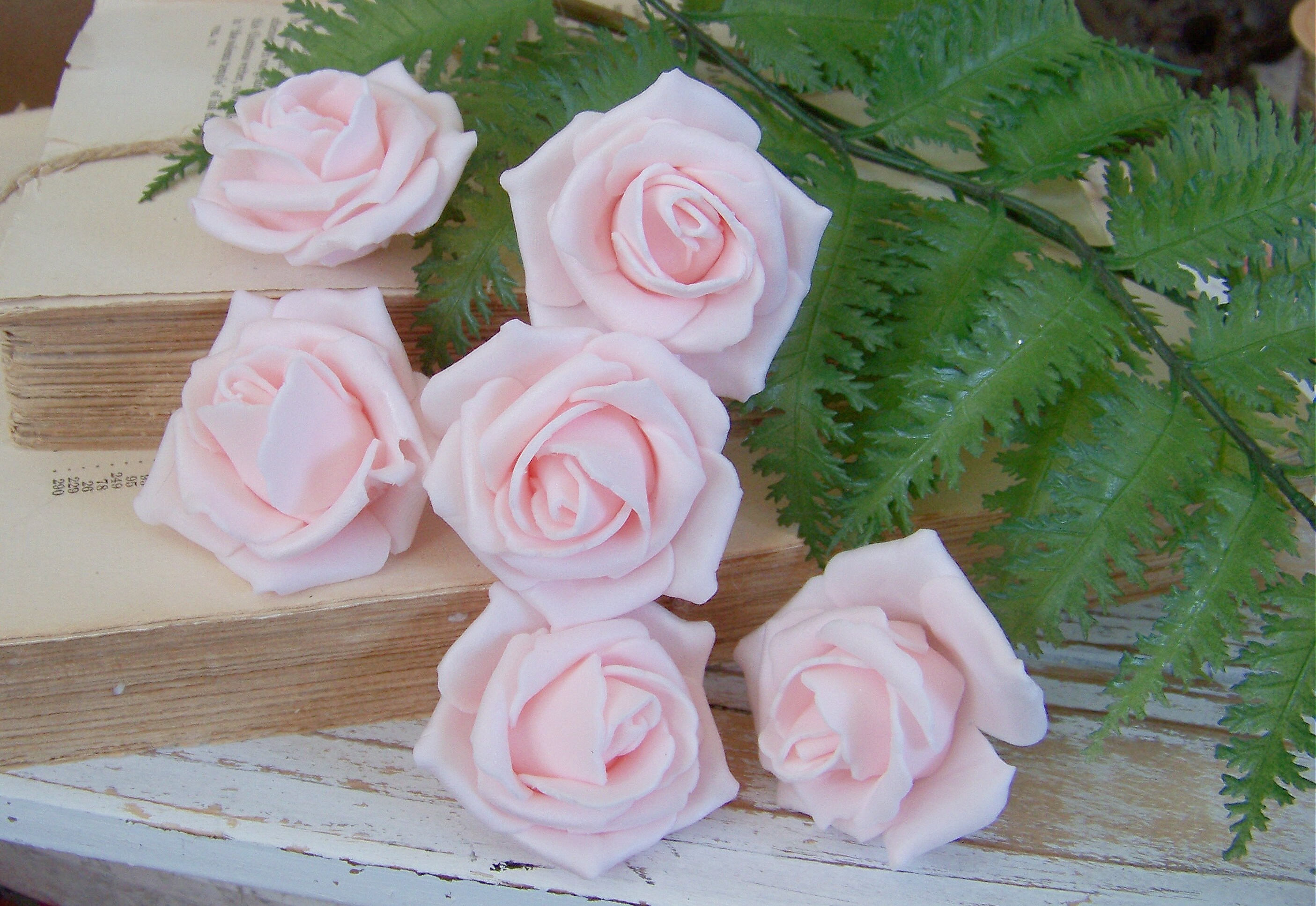 Pink Paper Flowers Paper Flowers Shabby Chic Flowers Pink Etsy