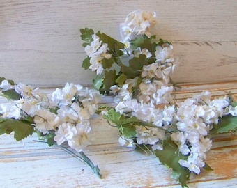 White Vintage Millinery Flowers