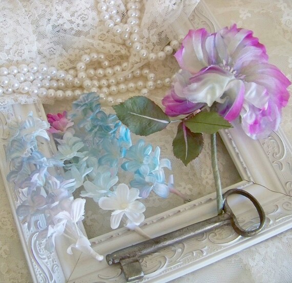 Assortment of Vintage Millinery Hat Flowers, Old Hat Flowers, Hat