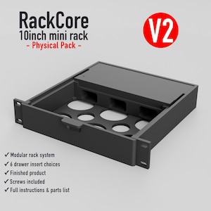 RackCore Physical 10inch Drawer | Pick your insert | 10 inch Modular Rack System  |  Stream deck XL + many more options